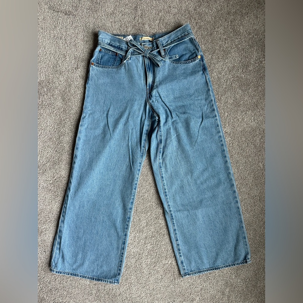 Women’s Levi's premium XL Straight wide leg Jeans 27 x 29 free people zip fly - Picture 8 of 11